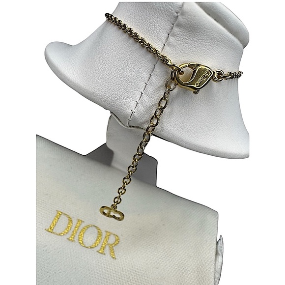 Like New Vintage Christian Dior Roped C.D Logo Rhinestone Necklace - Picture 6 of 10